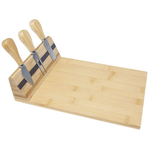 Tagliere e utensili Mancheg magnetici per formaggio in bamb&ugrave; - 113302
