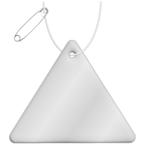 Gancio catarifrangente triangolare in PVC con catenella RFX&trade; - 1PR100